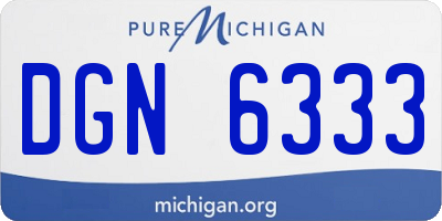 MI license plate DGN6333