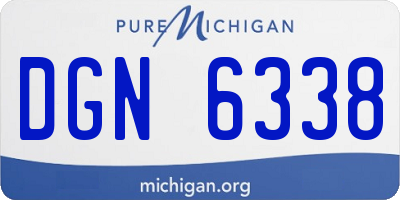 MI license plate DGN6338