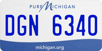MI license plate DGN6340