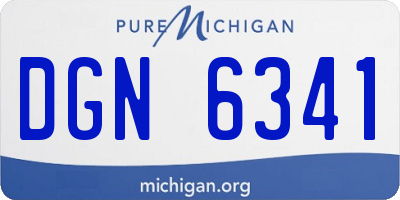 MI license plate DGN6341