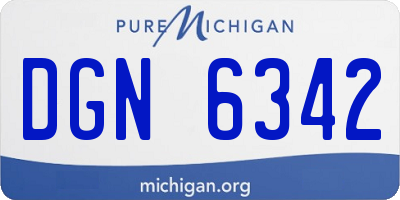 MI license plate DGN6342