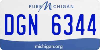 MI license plate DGN6344