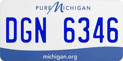 MI license plate DGN6346