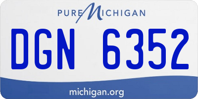 MI license plate DGN6352