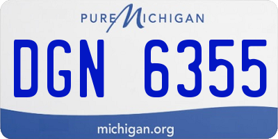 MI license plate DGN6355