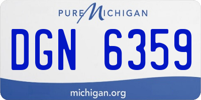 MI license plate DGN6359