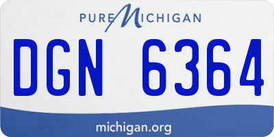 MI license plate DGN6364