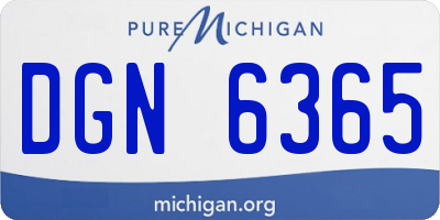 MI license plate DGN6365