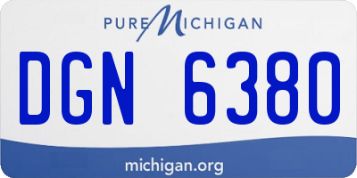 MI license plate DGN6380