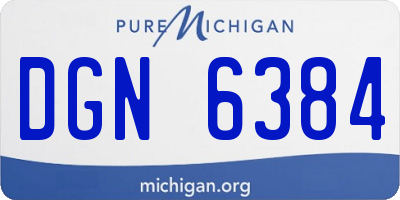 MI license plate DGN6384