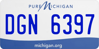 MI license plate DGN6397