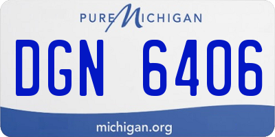 MI license plate DGN6406