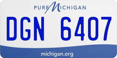 MI license plate DGN6407