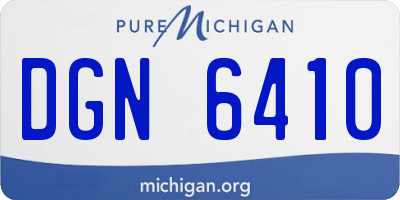 MI license plate DGN6410