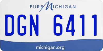 MI license plate DGN6411