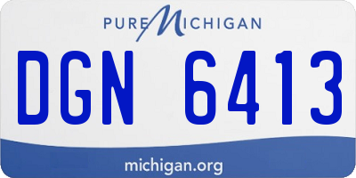 MI license plate DGN6413