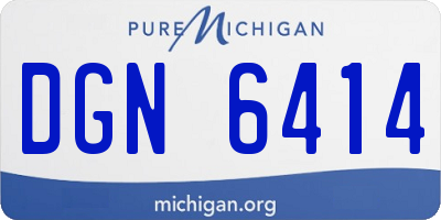MI license plate DGN6414