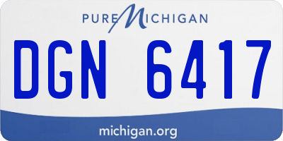 MI license plate DGN6417