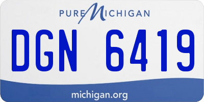 MI license plate DGN6419