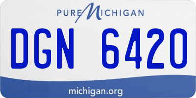 MI license plate DGN6420