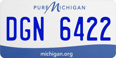 MI license plate DGN6422