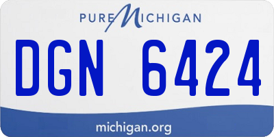MI license plate DGN6424