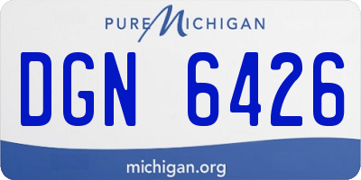 MI license plate DGN6426