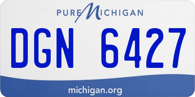 MI license plate DGN6427