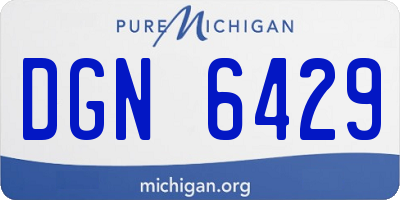 MI license plate DGN6429