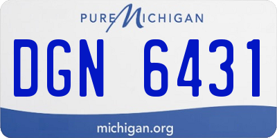 MI license plate DGN6431
