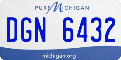 MI license plate DGN6432