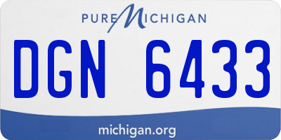 MI license plate DGN6433