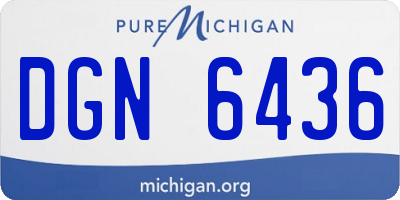 MI license plate DGN6436