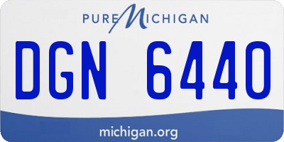 MI license plate DGN6440