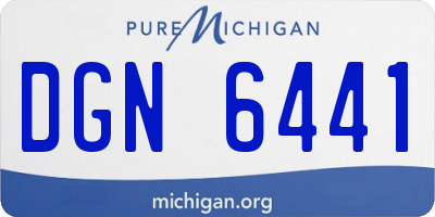 MI license plate DGN6441