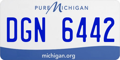 MI license plate DGN6442