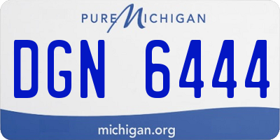 MI license plate DGN6444