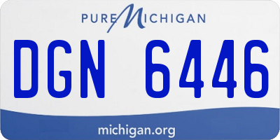 MI license plate DGN6446