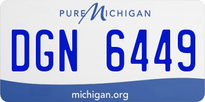 MI license plate DGN6449