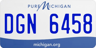 MI license plate DGN6458