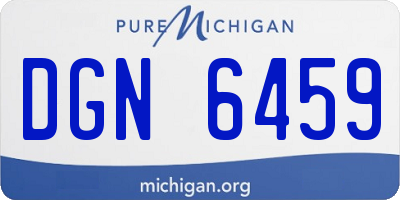 MI license plate DGN6459