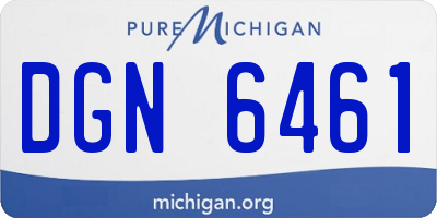MI license plate DGN6461