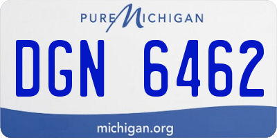 MI license plate DGN6462