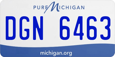 MI license plate DGN6463