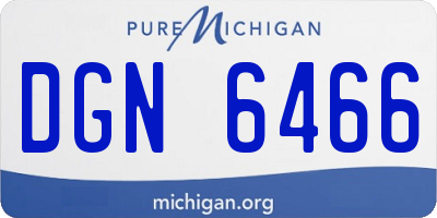MI license plate DGN6466