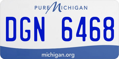 MI license plate DGN6468