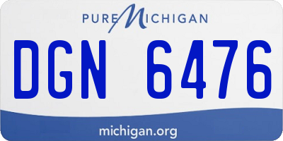 MI license plate DGN6476