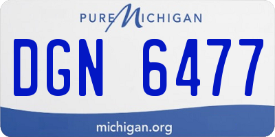 MI license plate DGN6477