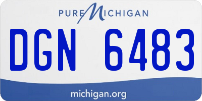 MI license plate DGN6483