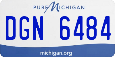 MI license plate DGN6484